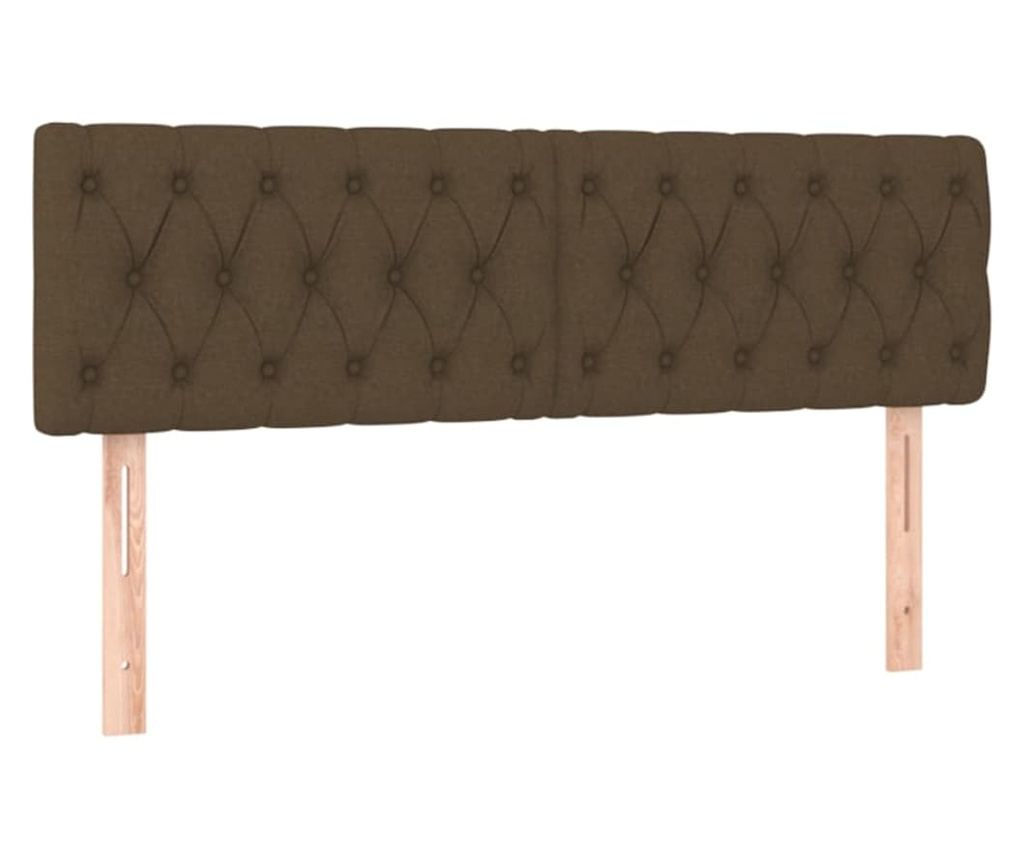 Боксспринг легло с матрак, тъмнокафяво, 160x200 см, текстил - 6