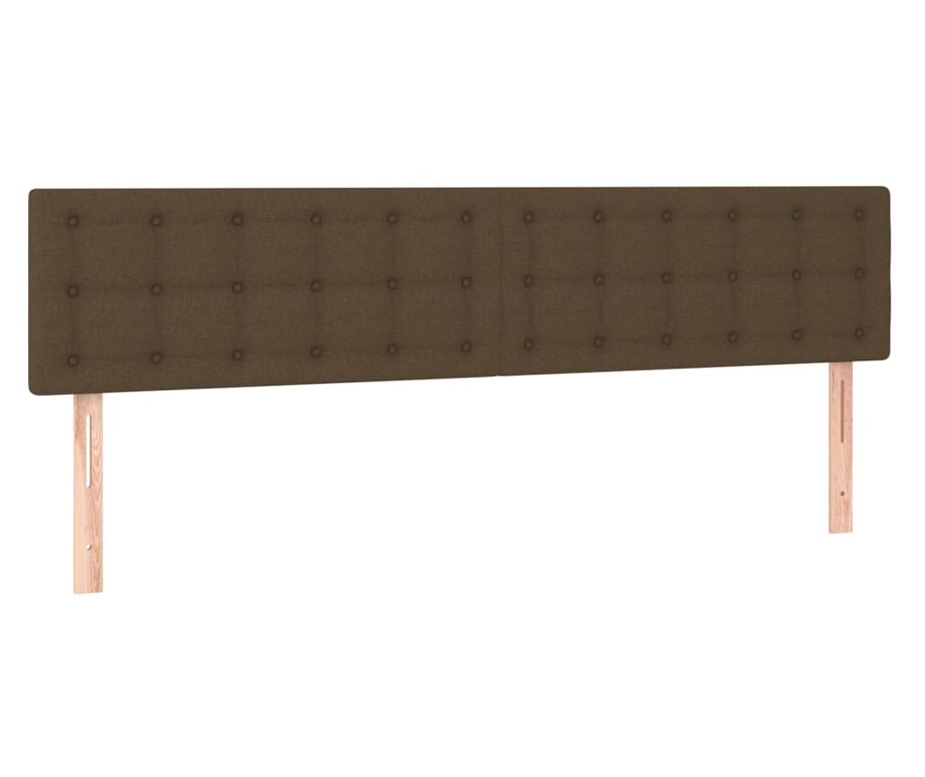 Боксспринг легло с матрак, тъмнокафяво, 160x200 см, текстил - 6