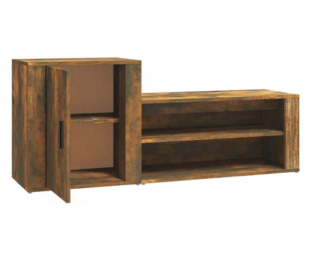 Ormarić za cipele dimljeni hrast 130x35x54 cm konstruirano drvo