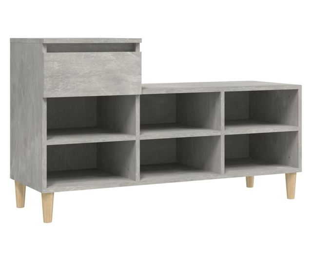 Ormarić za cipele boja betona 102x36x60 cm konstruirano drvo