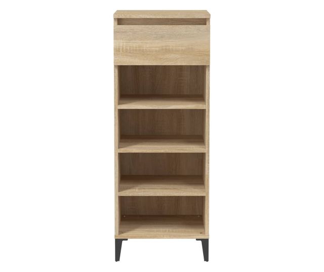 Stalak za cipele boja hrasta 40x36x105 cm konstruirano drvo