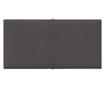 12 db sötétszürke szövet fali panel 30 x 15 cm 0,54 m²