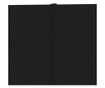 12 db fekete szövet fali panel 90x15 cm 1,62 m²