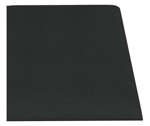 12 db fekete szövet fali panel 60 x 15 cm 1,08 m²