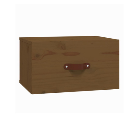 Нощно шкафче за стенен монтаж, меденокафяв, 40x29,5x22 см