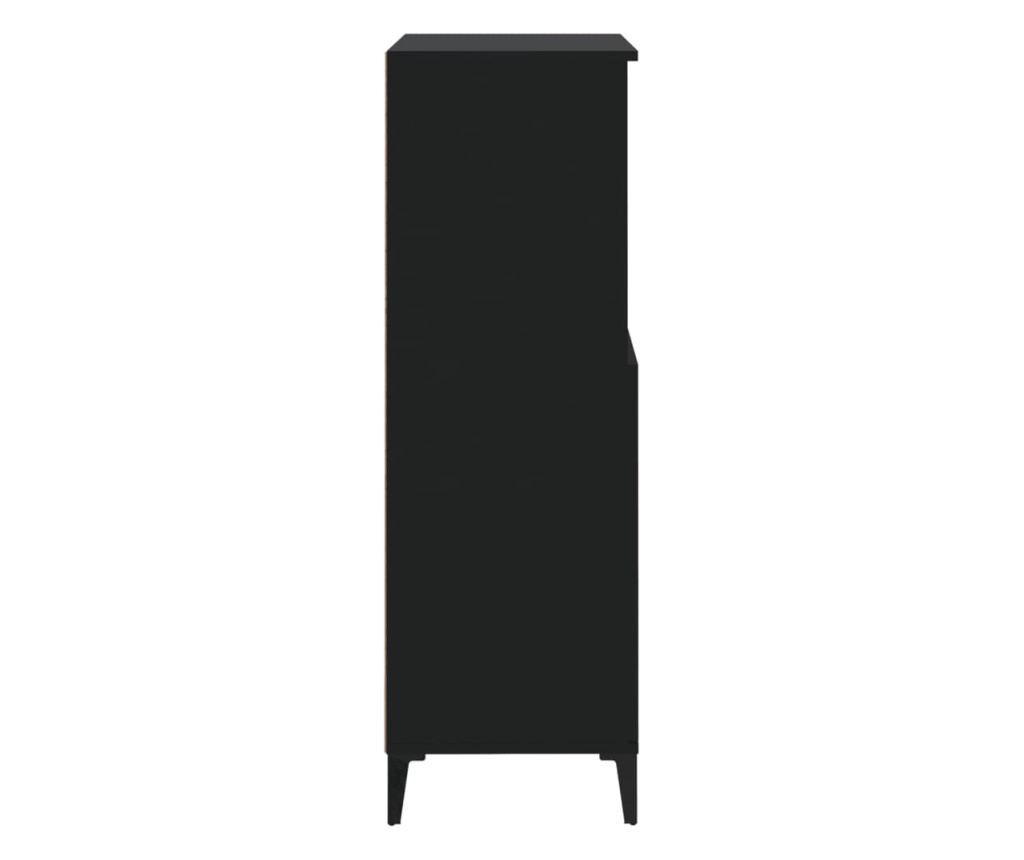 fekete szerelt fa magasszekrény 60 x 36 x 110 cm - 10