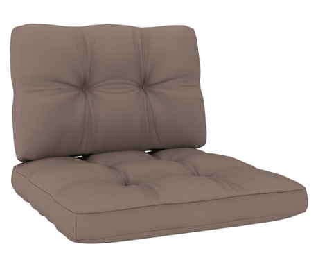 Палетни възглавници за диван, 2 бр, таупе