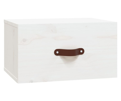 Нощно шкафче за стенен монтаж, бяло, 40x29,5x22 см