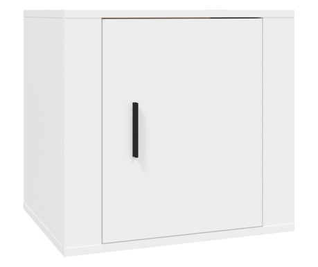 Нощно шкафче, бяло, 50x39x47 см