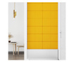 12 db sárga bársony fali panel 60x30 cm 2,16 m²