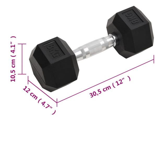 2 db öntöttvas egykezes súlyzó 16 kg