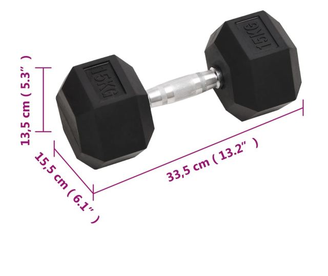 Jednoručni utezi 2 kom 30 kg od lijevanog željeza
