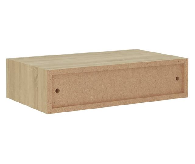 2 db tölgyszínű falra szerelhető fiókos polc 40 x 23,5 x 10 cm