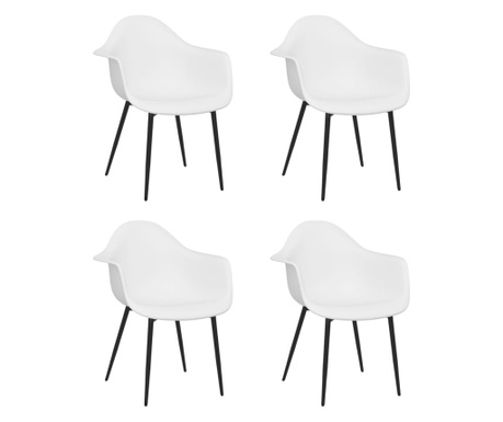 Blagovaonske stolice 4 kom bijele PP