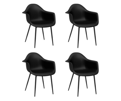 Blagovaonske stolice 4 kom crne PP