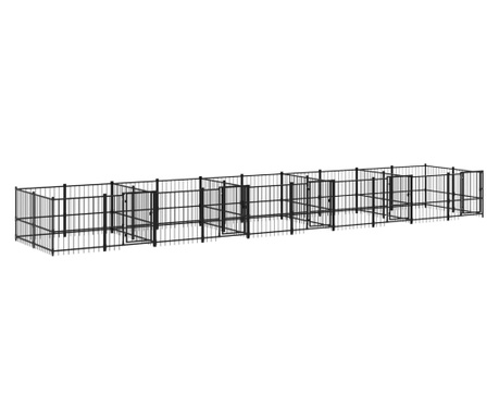 Vanjski kavez za pse čelični 18,77 m²