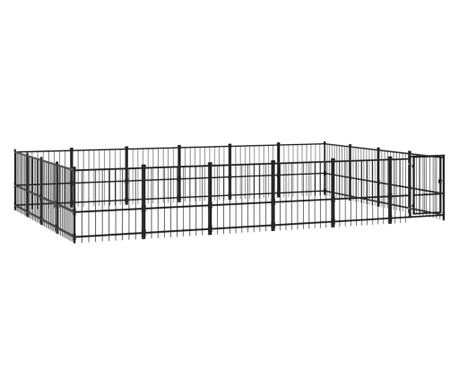 Vanjski kavez za pse čelični 22,58 m²