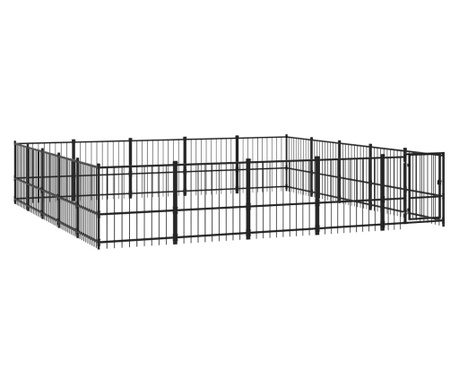 Vanjski kavez za pse čelični 23,52 m²
