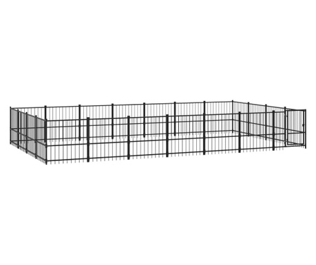 Vanjski kavez za pse čelični 26,35 m²