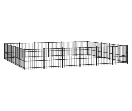 Vanjski kavez za pse čelični 28,23 m²