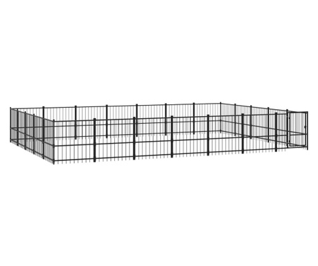Vanjski kavez za pse čelični 32,93 m²