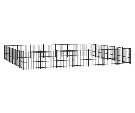 Vanjski kavez za pse čelični 39,52 m²