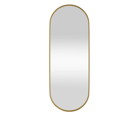 Stensko ogledalo zlato 15x40 cm ovalno