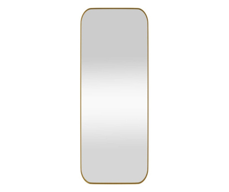 aranyszínű téglalap alakú falra szerelhető tükör 30x80 cm