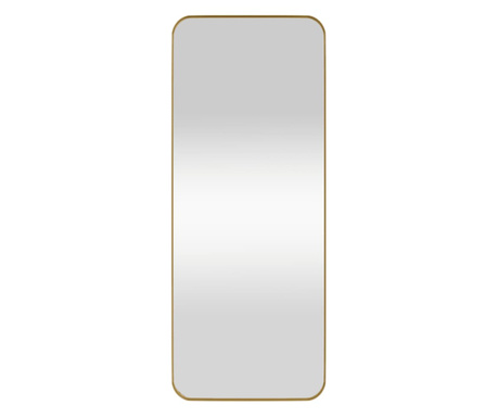 aranyszínű téglalap alakú falra szerelhető tükör 40 x 100 cm