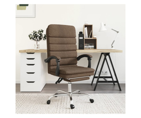 Сгъваемо офис кресло с масаж, кафяво, текстил