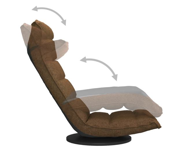 Podesivi stolić, smeđi, tekstilni materijal