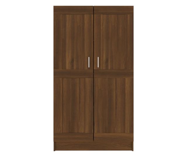 barna tölgyszínű szerelt fa könyvszekrény 82,5x30,5x150 cm