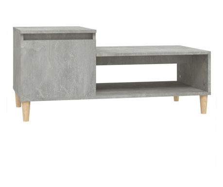 betonszürke szerelt fa dohányzóasztal 100 x 50 x 45 cm