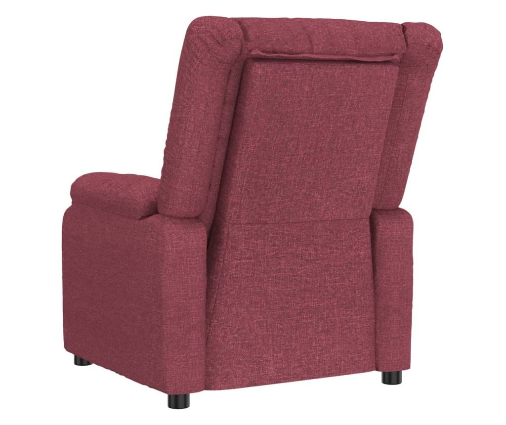 Električna masažna fotelja na podizanje, vinska crvena, tekstil - 6