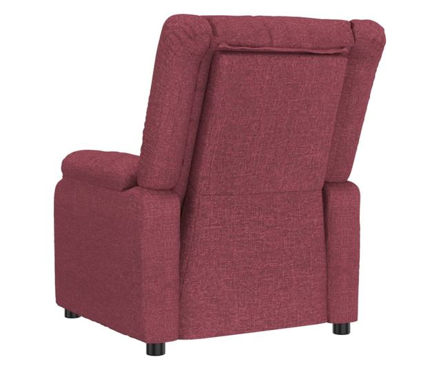 Електрически масажен реклайнер, бордо, текстил