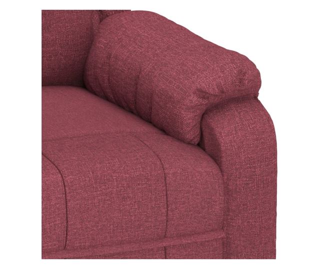 Електрически масажен реклайнер, бордо, текстил