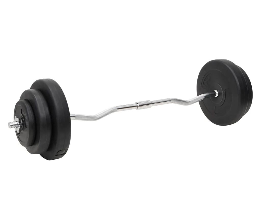 Dvoručni i jednoručni uteg s pločama 60 kg - 3