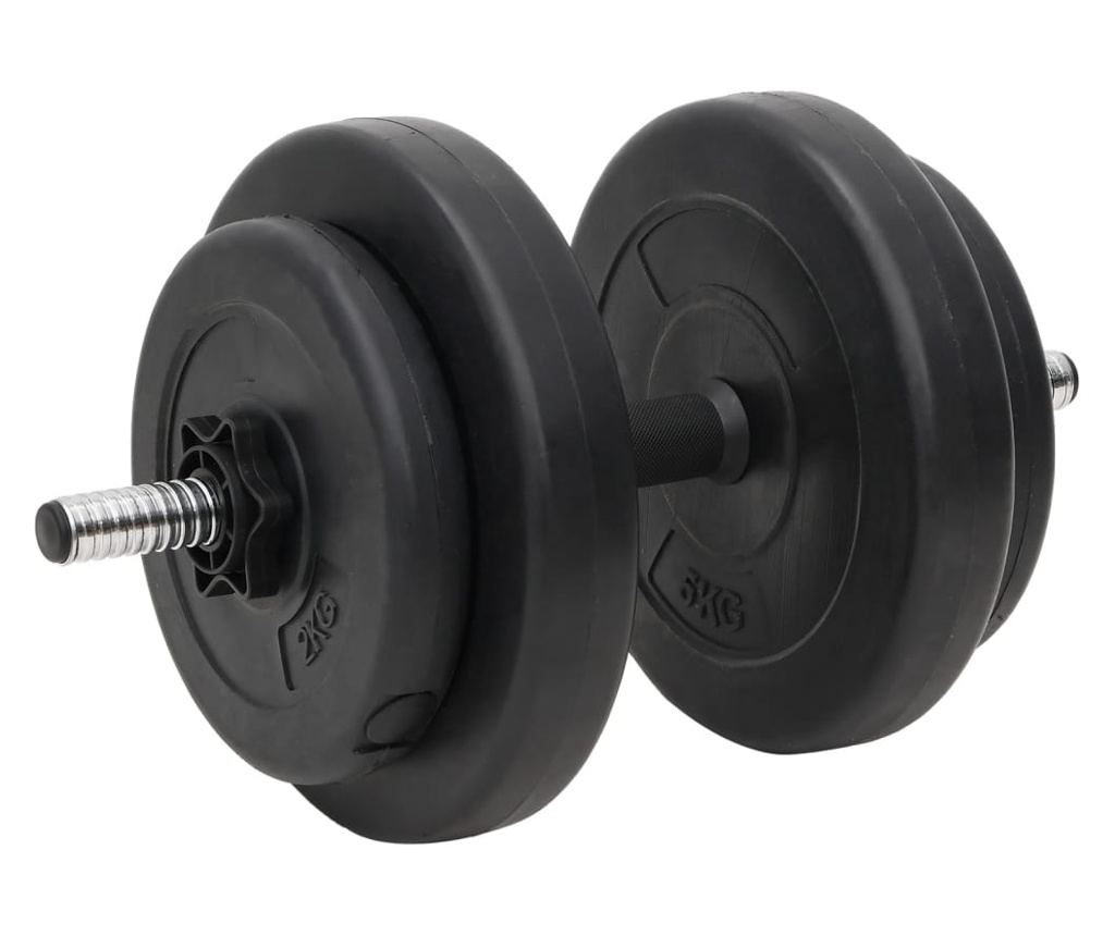 Dvoručni i jednoručni uteg s pločama 60 kg - 6
