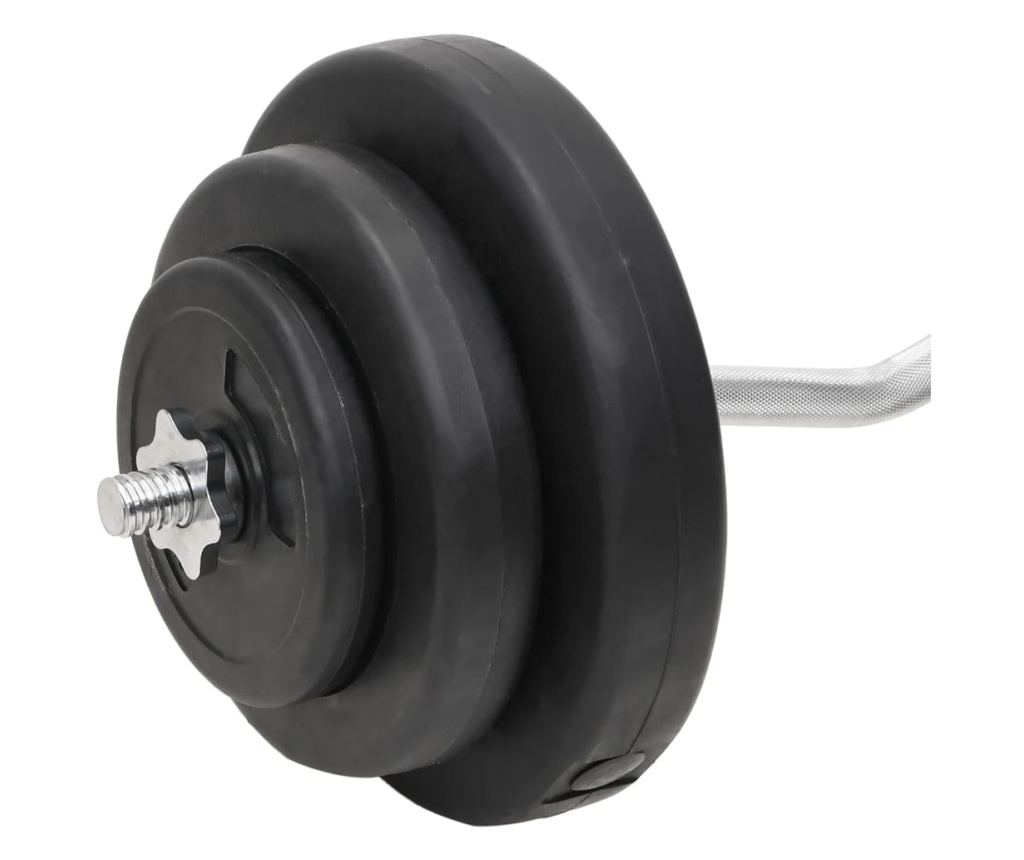 Dvoručni i jednoručni uteg s pločama 60 kg - 9