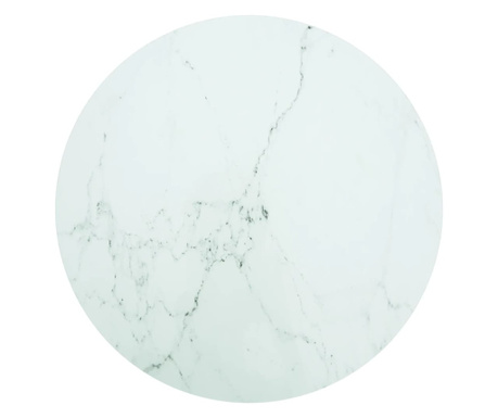 fehér edzett üveg asztallap márványdizájnnal Ø90 x 1 cm