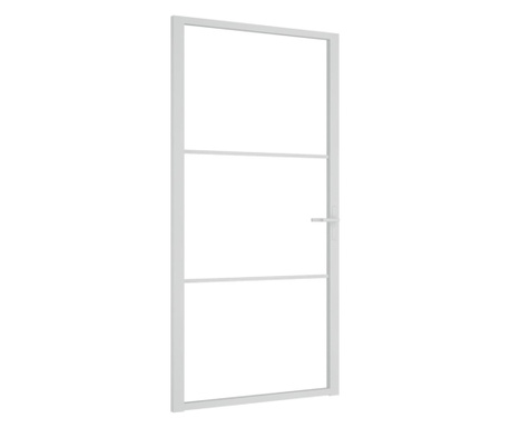 fehér ESG üveg és alumínium beltéri ajtó 102,5 x 201,5 cm