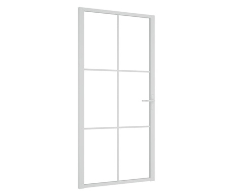 fehér ESG üveg és alumínium beltéri ajtó 102,5 x 201,5 cm