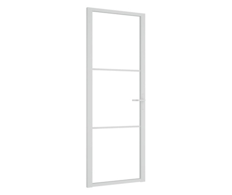fehér ESG üveg és alumínium beltéri ajtó 76 x 201,5 cm