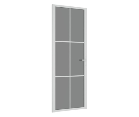 fehér ESG üveg és alumínium beltéri ajtó 76 x 201,5 cm