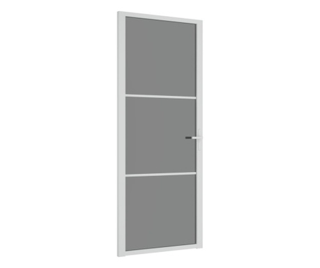fehér ESG üveg és alumínium beltéri ajtó 83 x 201,5 cm