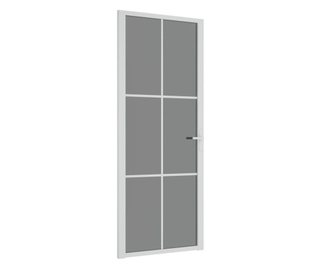 fehér ESG üveg és alumínium beltéri ajtó 83 x 201,5 cm