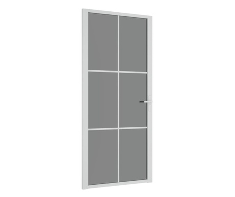 fehér ESG üveg és alumínium beltéri ajtó 93 x 201,5 cm