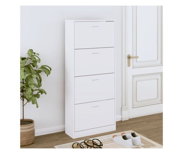 Ormarić za cipele bijeli 63 x 24 x 147 cm od konstruiranog drva