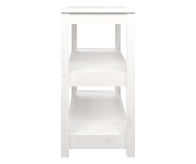 Masă consolă, alb, 110x40x74 cm, lemn masiv de pin