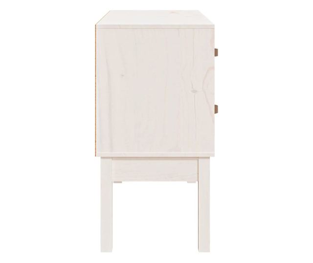 Dulap consolă, Alb, 90x40x78 cm, lemn masiv de pin